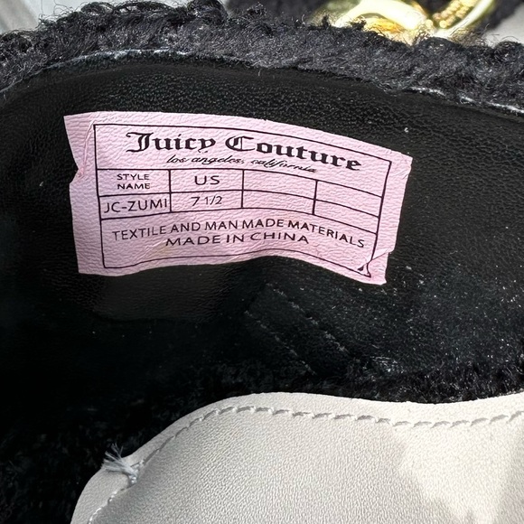 Juicy Couture Zumi Black and Gold Shoes with Elegant Metallic Straps- Size 7.5 - Picture 5 of 8
